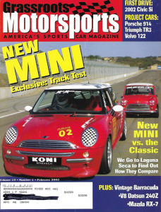 GRASSROOTS MOTORSPORTS 2002 FEB - NEW MINI, DATSUN 240Z, RX-7, CIVIC Si DRIVE
